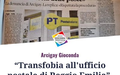 Transfobia all’ufficio postale di Reggio Emilia: Arcigay chiede formazione per il personale dei servizi pubblici